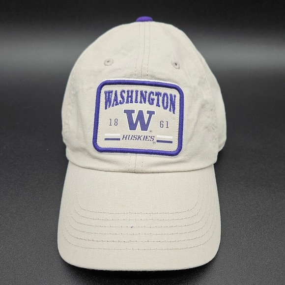 University Of Washington Huskies Strapback Hat‎ Dad Ball Cap Tan Unisex Adult - Picture 2 of 7